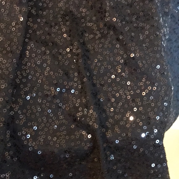 MINT Eileen Fisher Black SILK Sequin Cocktail Dress Sz L - Picture 2 of 5